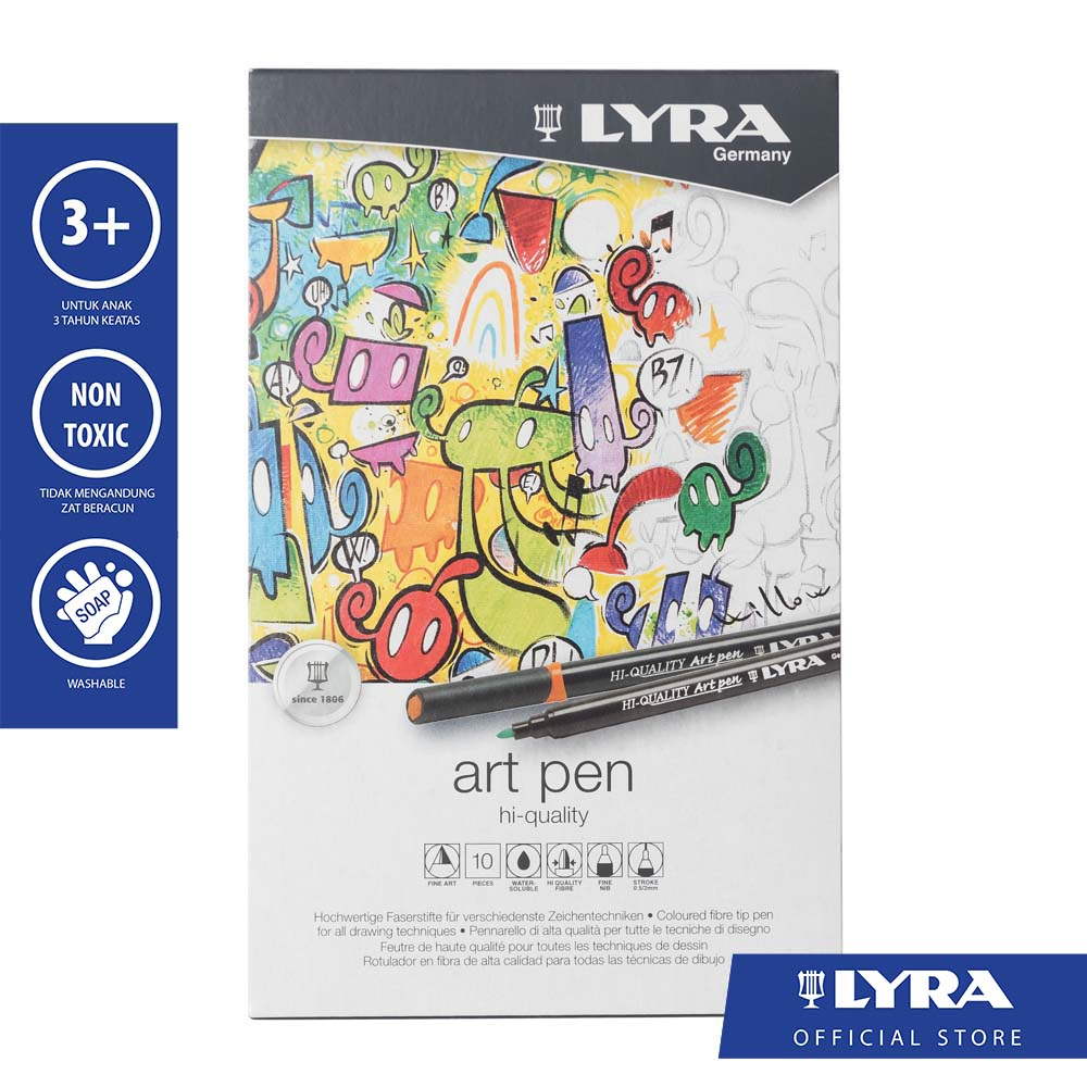 

LYRA Artpen Metal Box 10 PCS - High Quality Fibre Tip Pens