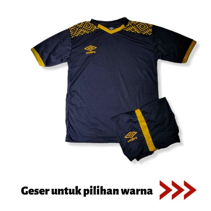 Jersey futsal dewasa Setelan baju dan celana kaos sepak bola tim Murah terbaik bahan Dryfit warna pu
