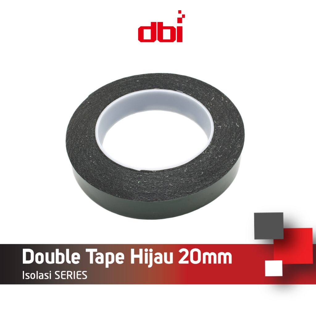 Isolasi Double Tape Foam Busa 20mm Hijau