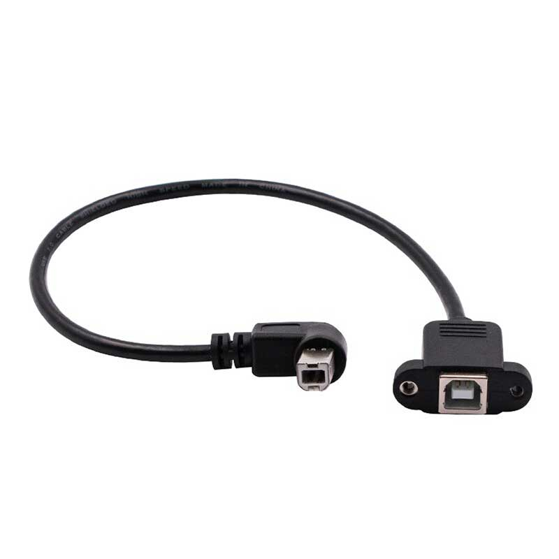 Micro USB Male to USB2.0 B Type Female Adapter Cable Panel Mount Hole 30cm