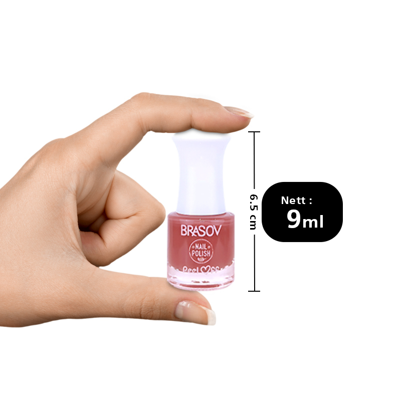 Kutek Brasov Peel Off 9ml | Cat Kuku Nail Polish Brasov Halal Peel Off 9ml BPOM