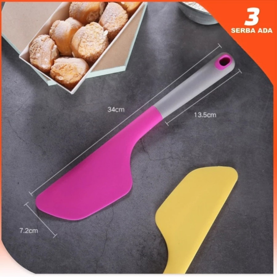 Spatula Silicone Jumbo Tahan Panas - Spatula Silikon Pengaduk Adonan - Spatula Anti Lengket