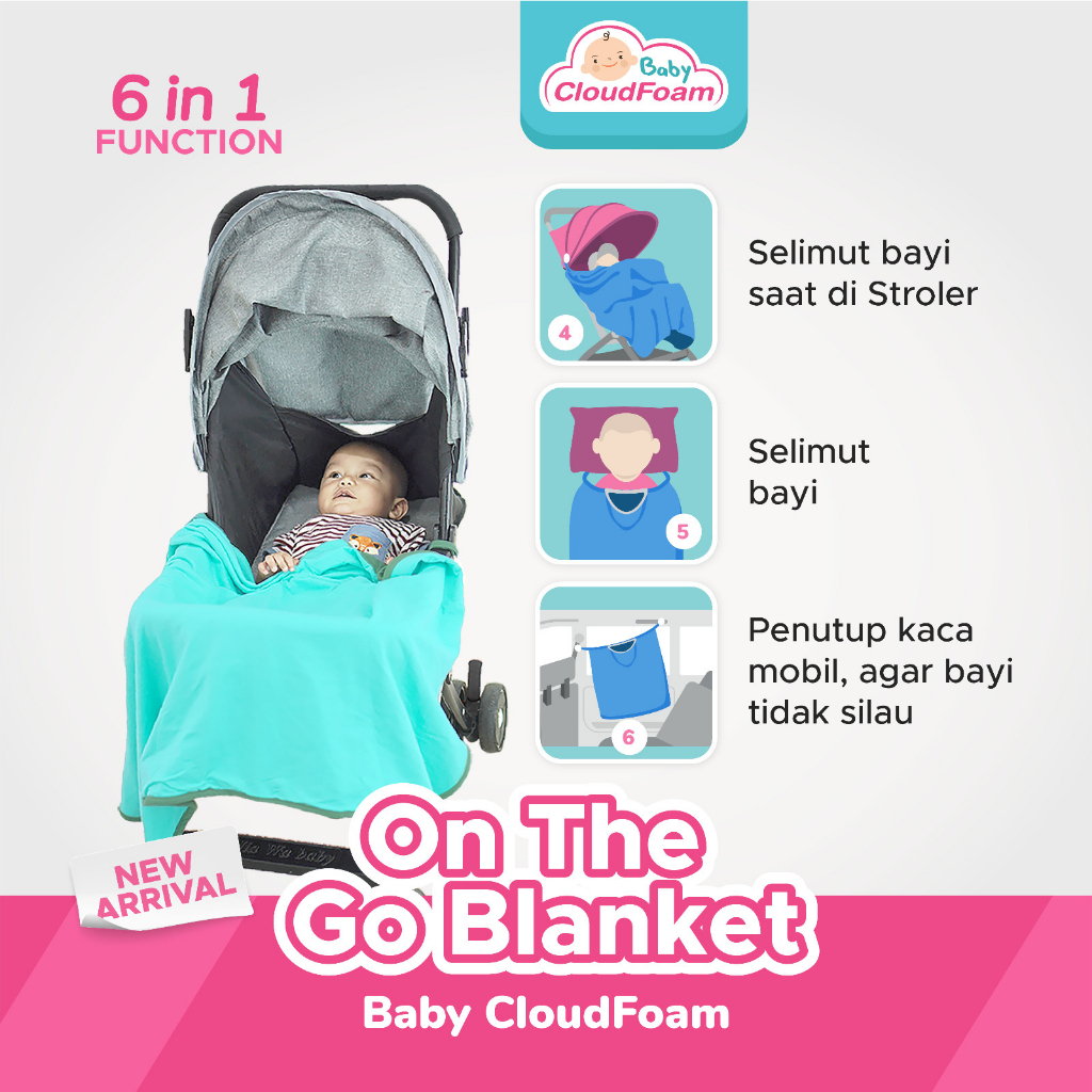 Baby Cloudfoam Selimut Bayi On The Go Blanket Cotton Bamboo