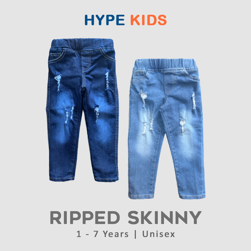 Hypekids Ripped Skinny Pants - Celana Panjang Ripped Jeans Anak Usia 1 - 7 Tahun Unisex