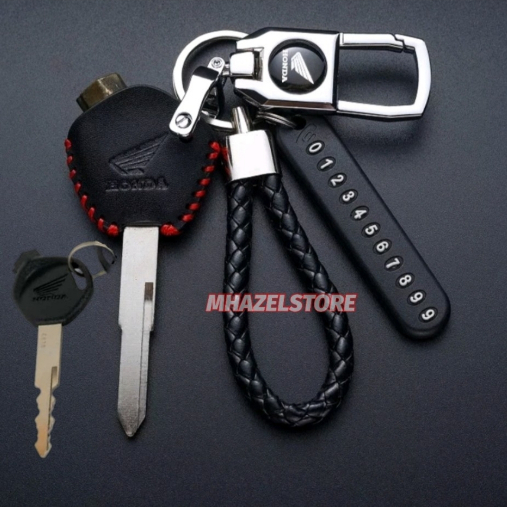 Gantungan kunci sarung kulit MOTOR HONDA BEAT VARIO REVO SUPRA