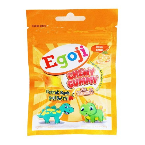 EGOJI CHEWY GUMMY plus Vitamin C - MULTIVITAMIN ANAK Ekstrak Buah Gojiberry - BPOM - SACHET