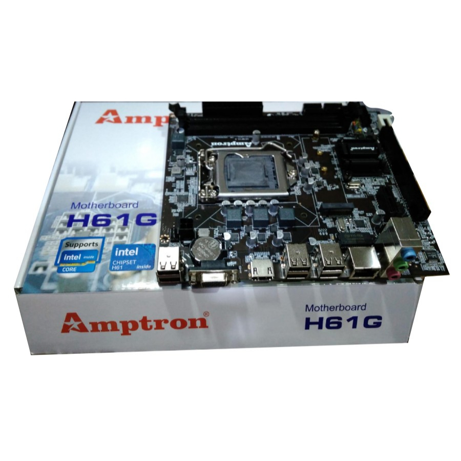 MATHERBOARD AMPTRON H61G DDR3 SOCKET 1155 SLOT M2 MOBO H61 AMPTRON H61 LGA 1155 DDR3