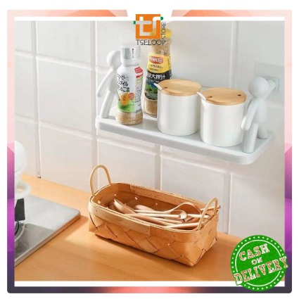 rak dapur tempel di dinding / rak tempel minimalis / rak tempel dinding kamar mandi / rak tempel din