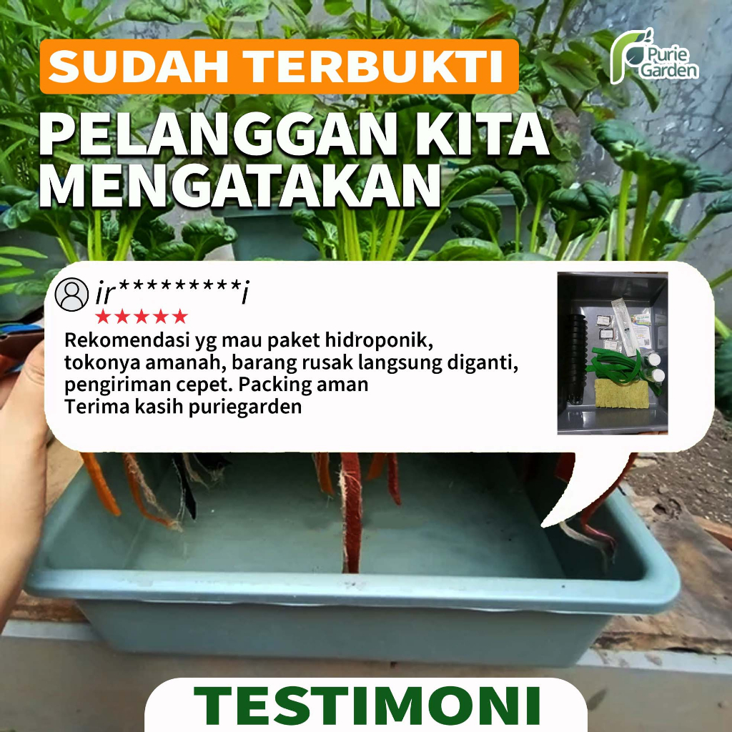 Paket Hidroponik Kit 18 Lubang Wick System Lengkap Siap Berkebun PG KDR