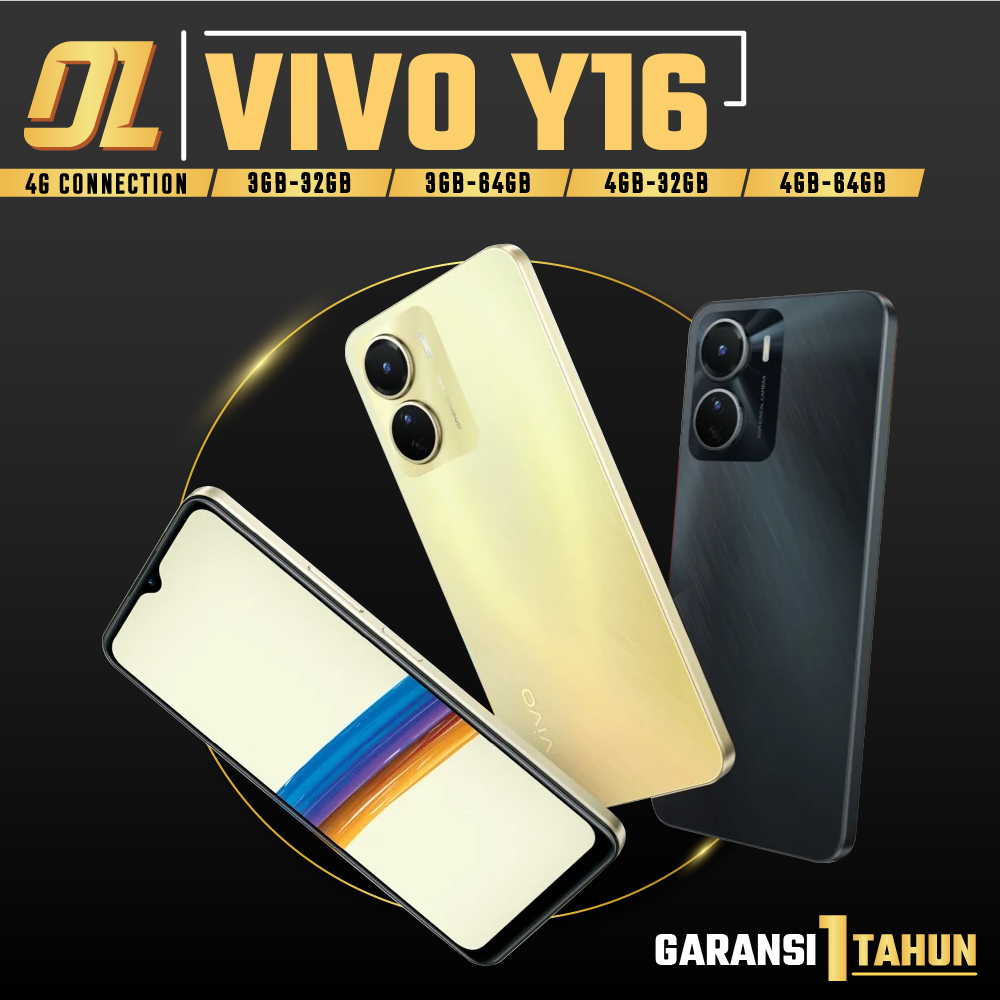 VIVO Y16 3/32 3/64 4/32 4/64 4/128 RAM 3 4 ROM 32 64 GB 3GB 4GB 32GB 64GB HP Smartphone Android