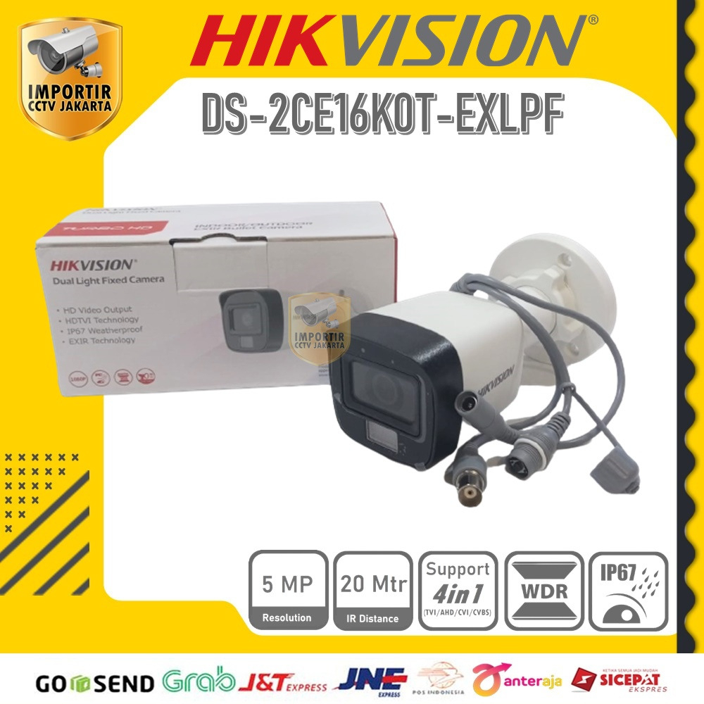 Kamera CCTV Outdoor Hikvision DS-2CE16K0T-EXLPF 5MP