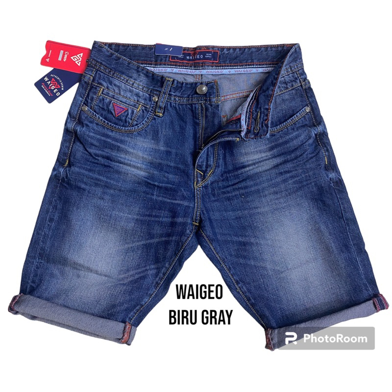 CELANA JEANS PENDEK Waigeo TERBARU MODEL ringkel REGULER FIT