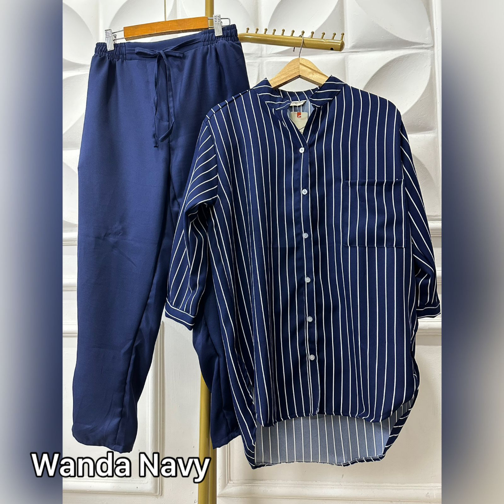 Setelan Wanita Kekinian Motif Pelangi Oneset Eisya Salur Lurik Garis Bahan Syakila Twill Size Sampai BB 95 kg