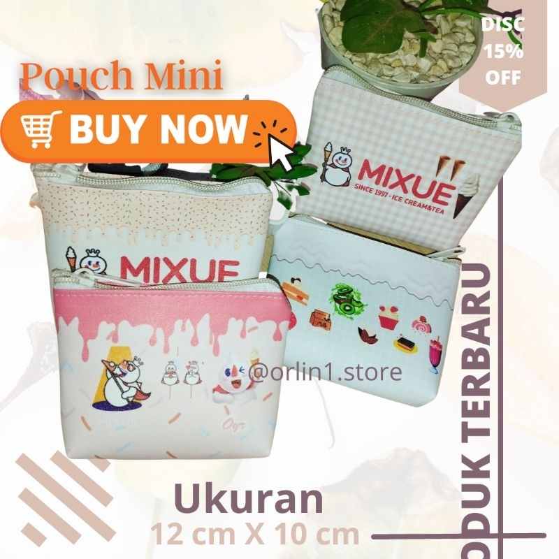 tempat pensil mixue pouch/ tepak kotak pensil motif lucu