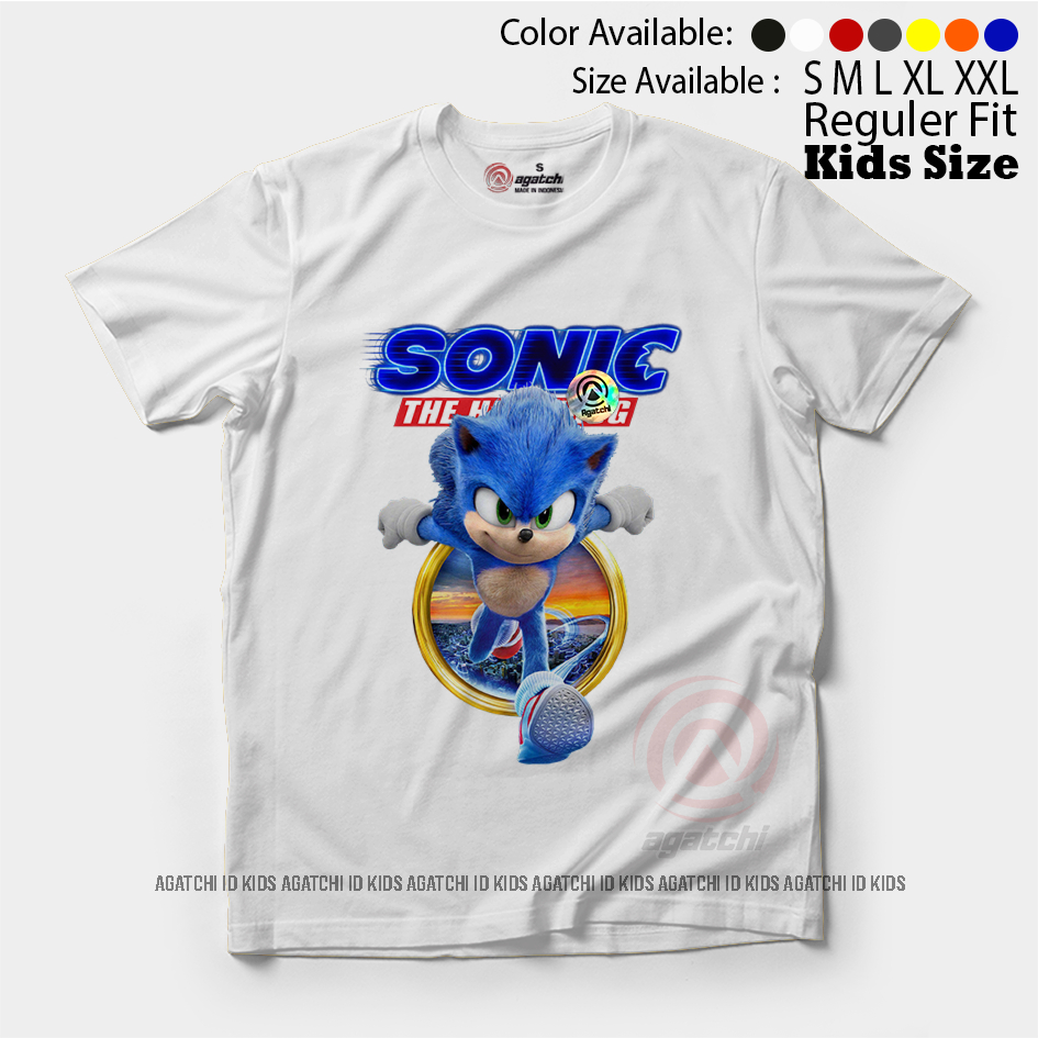 Baju Anak / Kaos Atasan Anak / Kids T Shirt Sonic Hedgehog V2