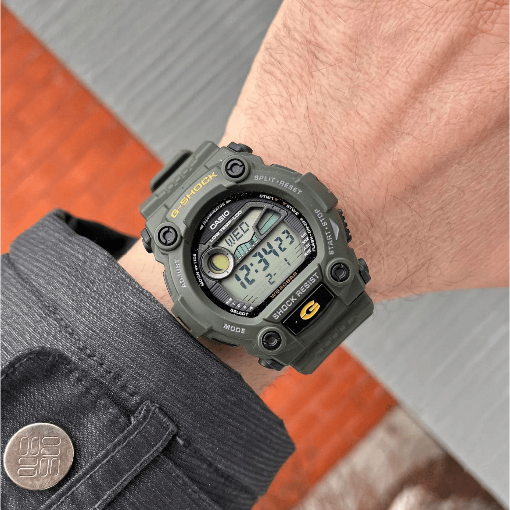 Jam Tangan CASIO G-SHOCK G-7900 Dark Green G-7900-3E Outdoor Pria Wanita Water Resistant Autolight Tahan Guncangan