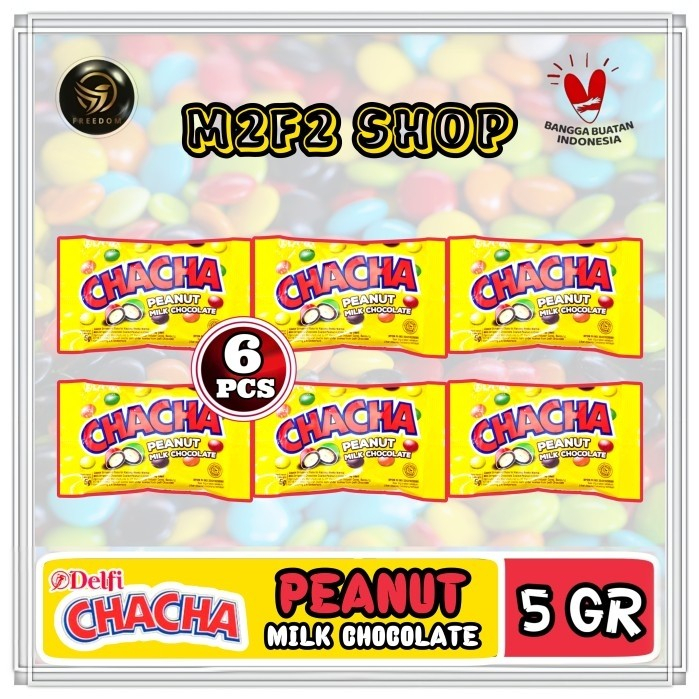 

ChaCha Delfi Peanut Milk Chocolate Sachet | Kacang - 5 g (Kemasan 6 Pcs)