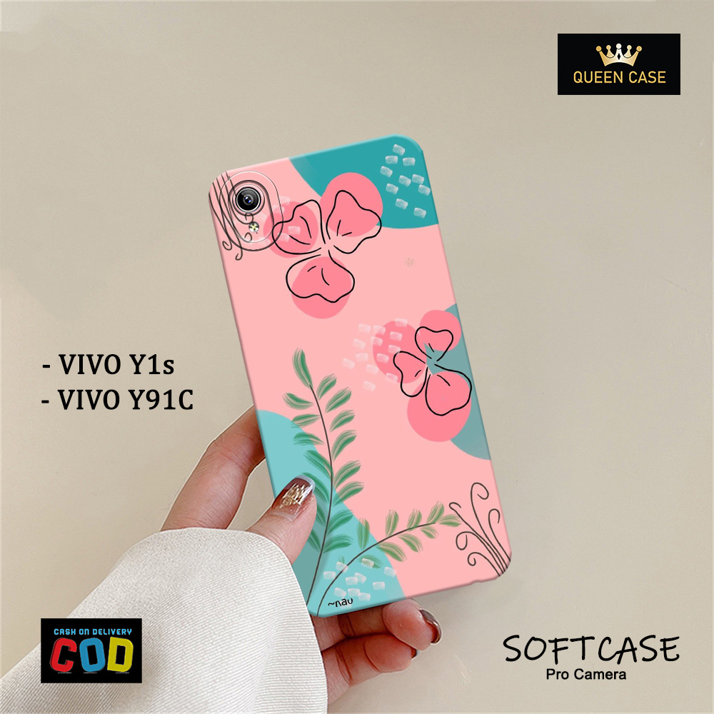 Softcase Hp VIVO Y91C / VIVO Y1s - Fashion Case BUNGA - Case Hp VIVO Y91C / VIVO Y1s - Casing VIVO Y