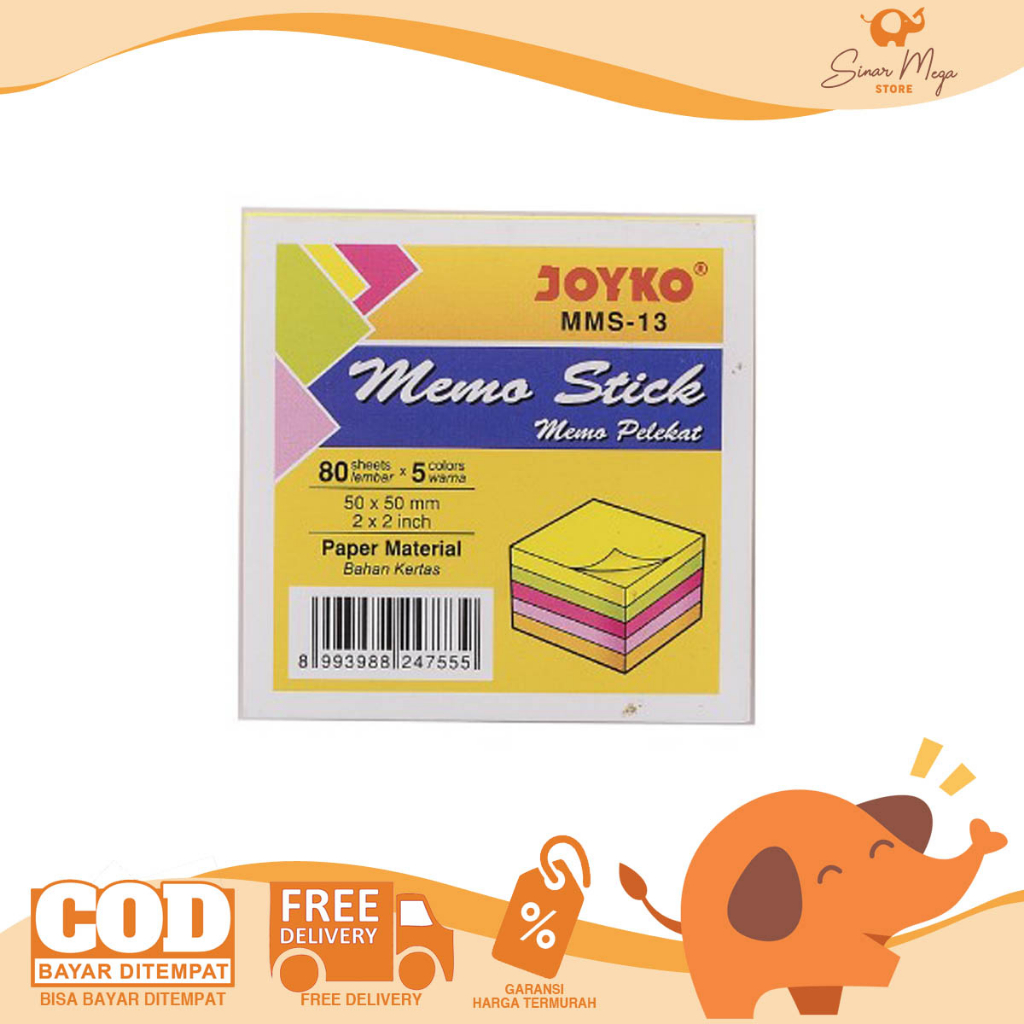 

Joyko Memo Stick MMS 13 / Memo Sticky Notes / Kertas Memo Tempel