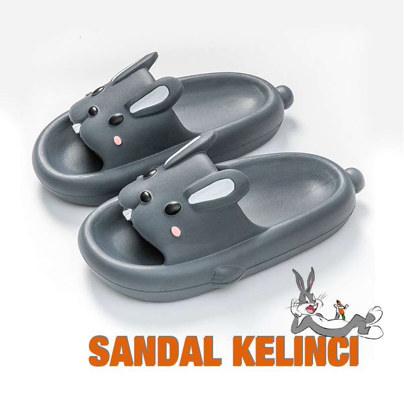 Komin Sandal Kelinci Wanita Korean Sendal Kelinci Karet Anti Slip Casual Sandal Cewek Elastic Empuk Viral Ringan Import