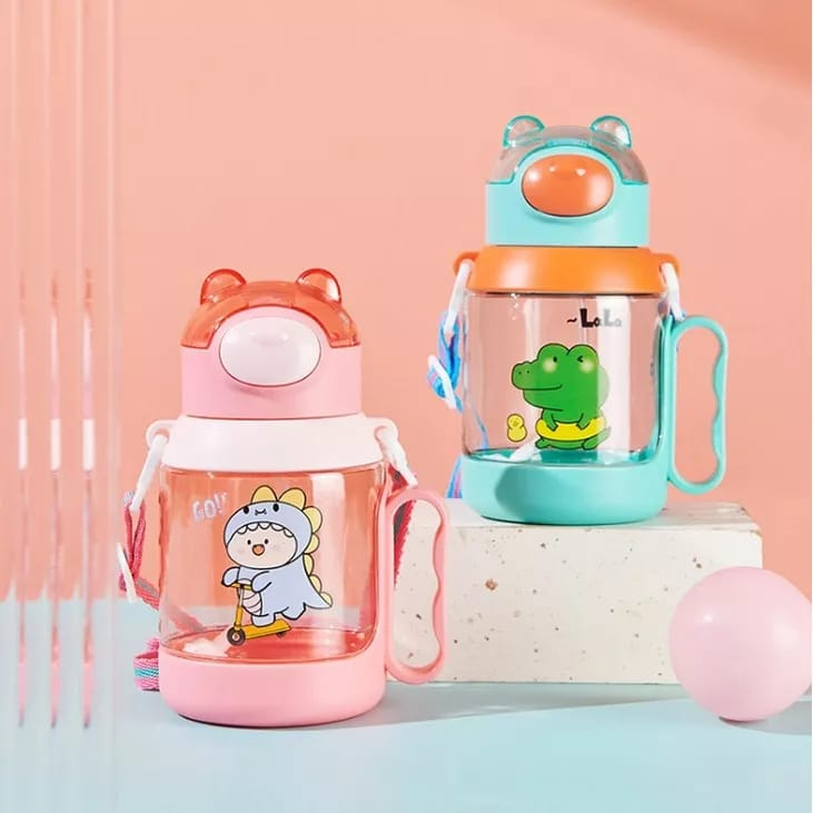 BOTOL ANAK LUCU MOTIF KARAKTER BEAR FREE TALI PANJANG/