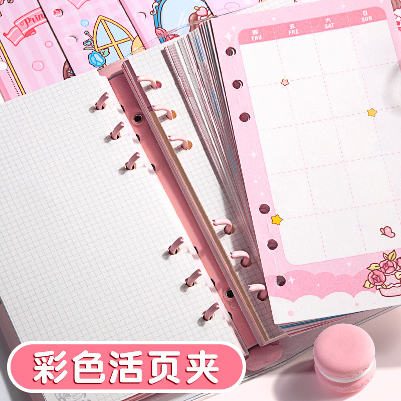 

Buku Binder A6 Aesthetic Buku Tulis Karakter Lucu Spiral Notebook Loose-Leaf Cute Korea Buku Catatan