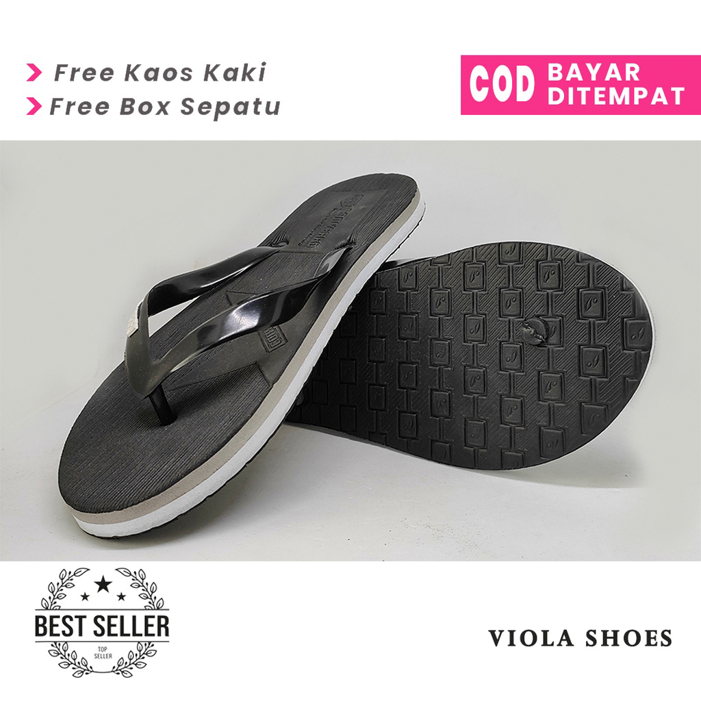 Sandal Jepit Pria CONVERRO Allstar Sendal Flipflop Pria Wanita Anti Slip Hitam Viola Soes