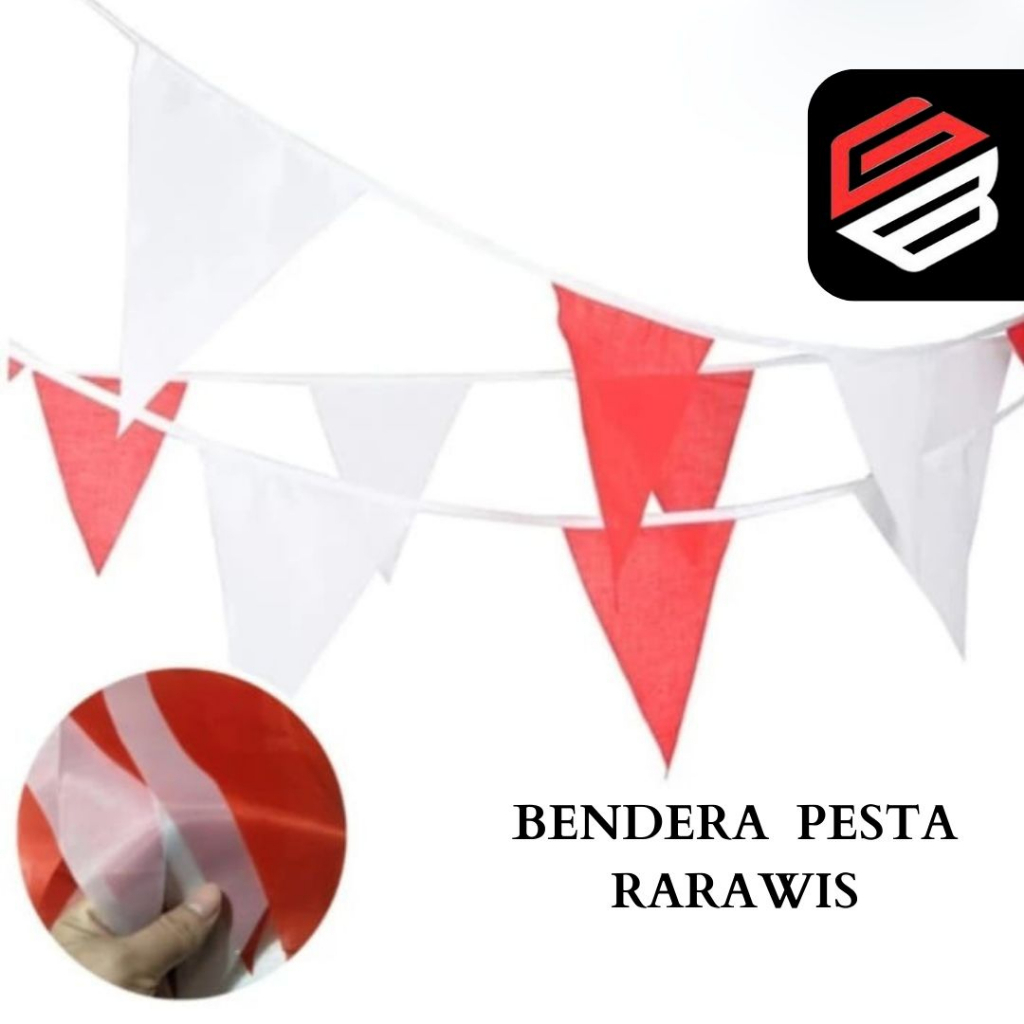 Grosir Bendera Segitiga Merah Putih Bendera Rarawis Segitiga