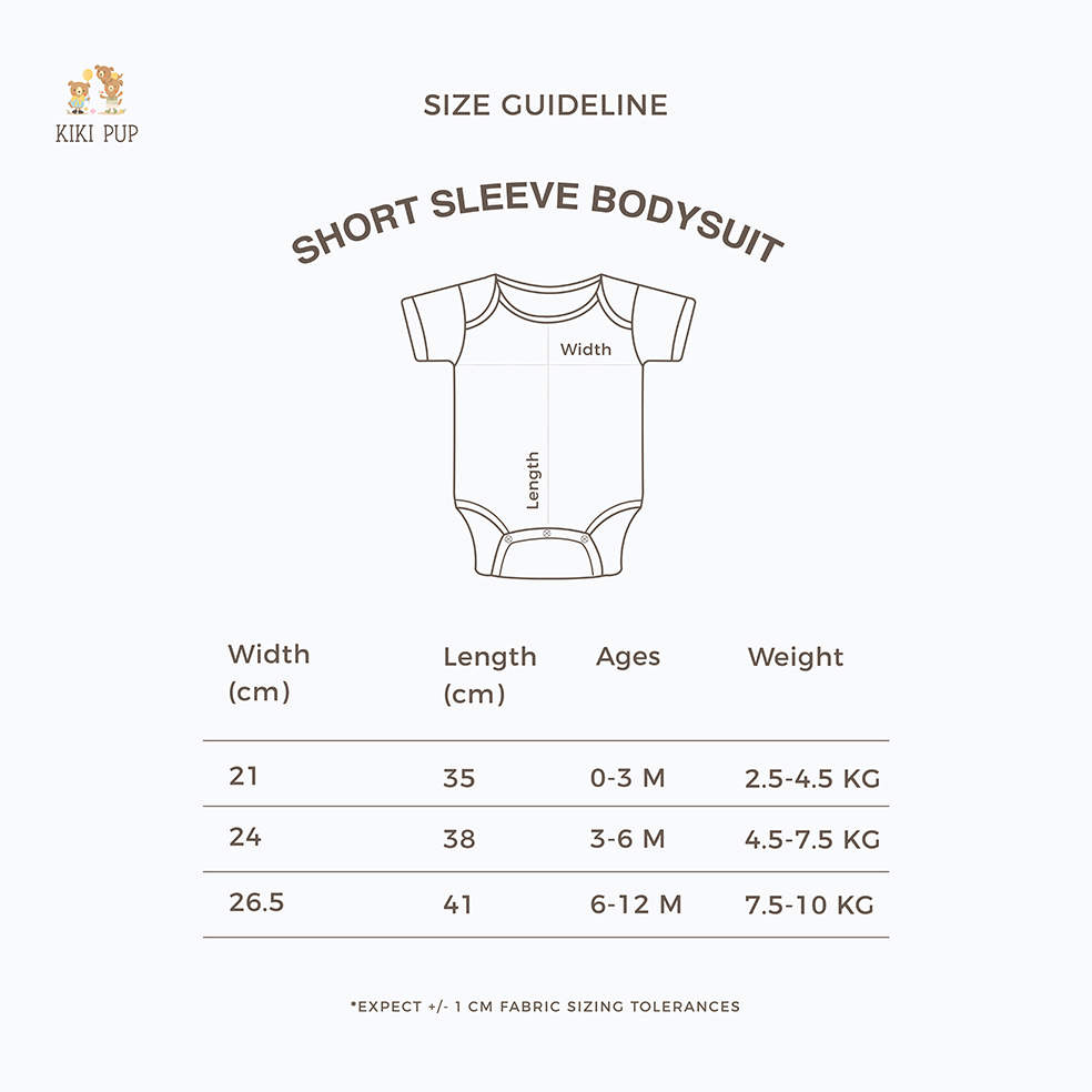Kiki Pup - Short Sleeve Bodysuit / Jumper Baju Terusan Bayi