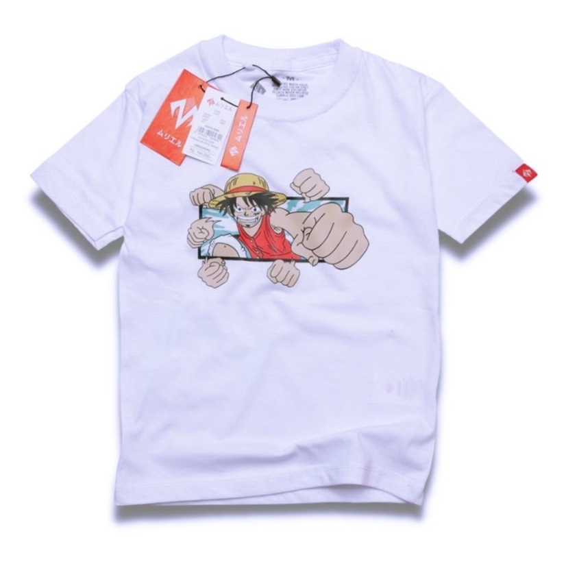 Kaos Anak Distro Laki-Laki Cowok S M L XL Superhero LUTFY TINJU PUTIH abadigrosir threepoint goverti