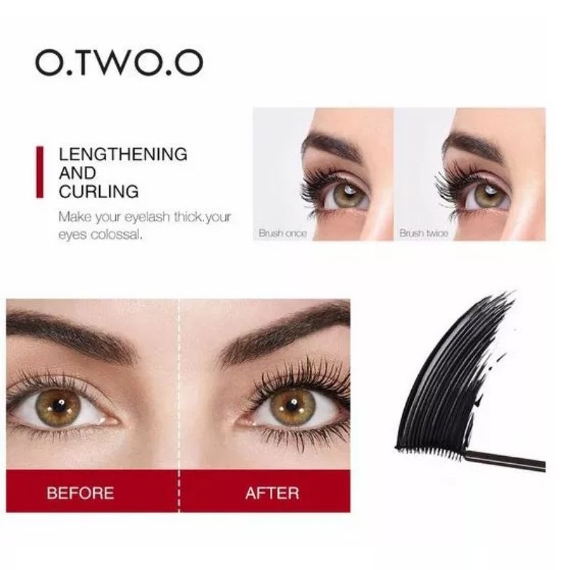 O.TWO.O 3D Silk Fiber Eyelash Black Mascara Waterproof Long