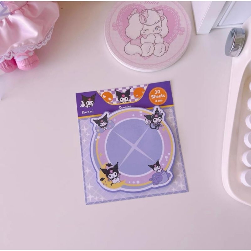 STICKY NOTE KARTUN LUCU KUROMI .POMPOMPURIN , MEMO PAD INS