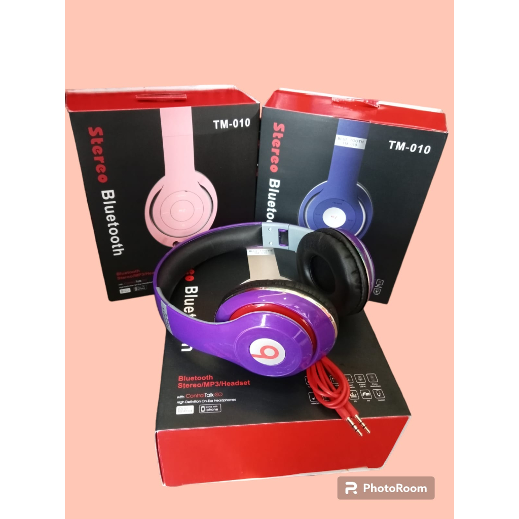 BARU HEADPHONE / HF/EARPHONE STEREO BLUETOOTH (B) TM-010 SUPER BASS TERMURAH