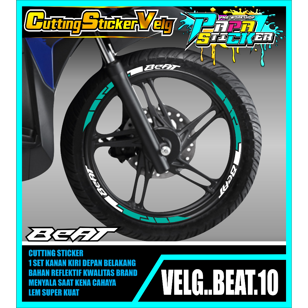 STIKER  VELG BEAT CUTTING STICKER VELG BEAT CUTTING VARIASI 10