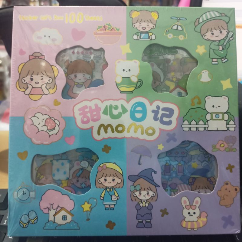

stiker momo 100 pcs box