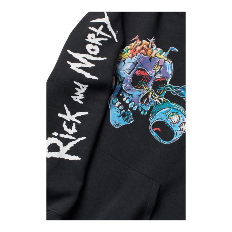 ( 8.8 ) Hoodie H&amp;M Unisex Rick and Morthy Sablon, Flecee Katun Lembut, Free Papperbag