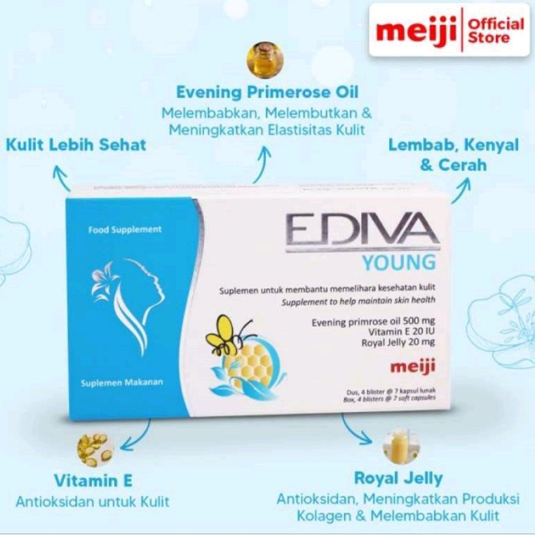 Ediva YOUNG BOX isi 28 by Meiji JAPAN Kulit glowing anti aging