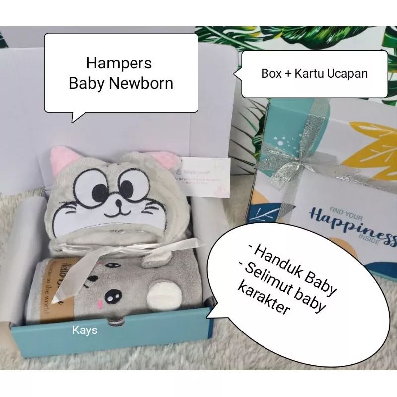 Hampers Bayi Kado Hadiah Bayi Newborn Selimut Handuk