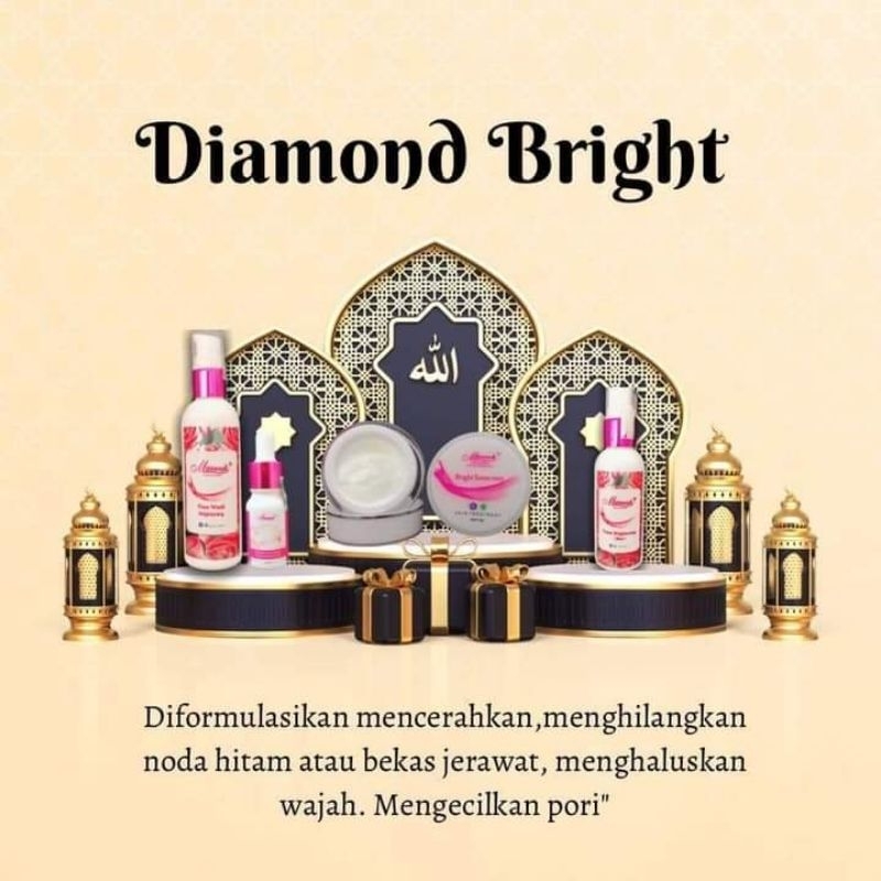 Marwah Diamond Brightening / Paket Skincare Marwah Pemutih Wajah Glowing