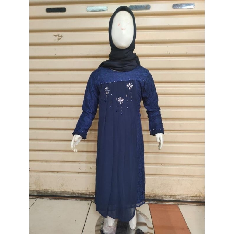 Gamis Rinjani Anak Brokat Malika Payet Mutiara| Gamis Anak| Gamis Pesta| Gamis Kondangan| Gamis Couple| Gamis Brokat| Gamis mutiara| Gamis Rinjani| Gamis Seruty| Gamis humaira| Gamis Nadia| Gamis Renata Dress|