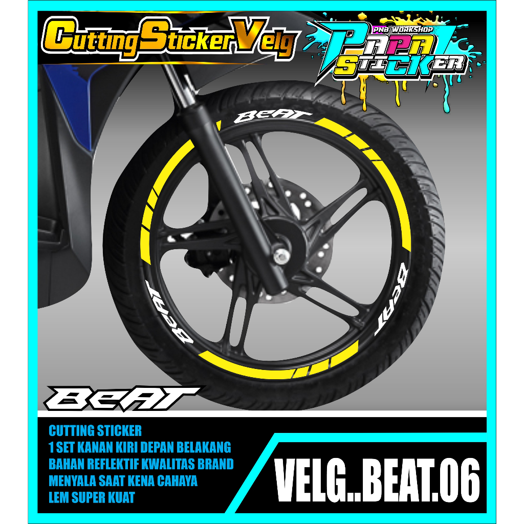 STIKER  VELG BEAT CUTTING STICKER VELG BEAT CUTTING VARIASI 06