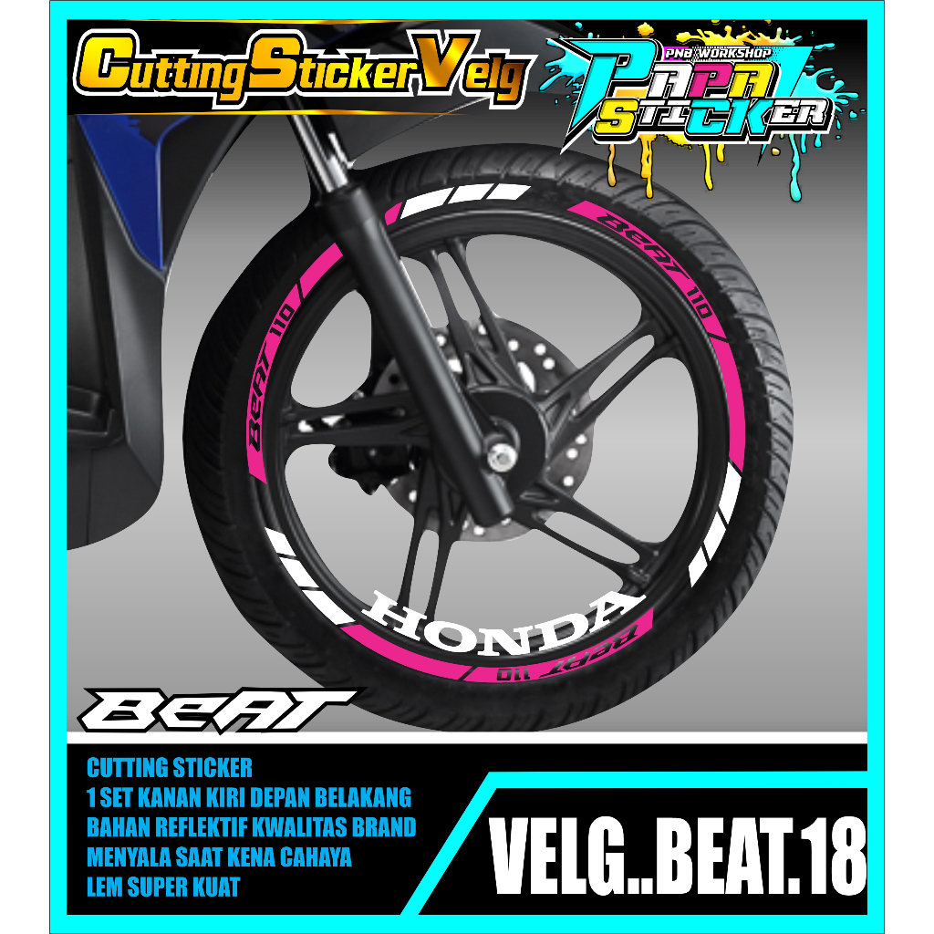 STIKER  VELG BEAT CUTTING STICKER VELG BEAT CUTTING VARIASI 18