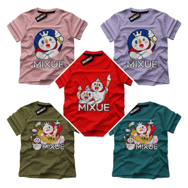 kaos mixue anak laki laki perempuan