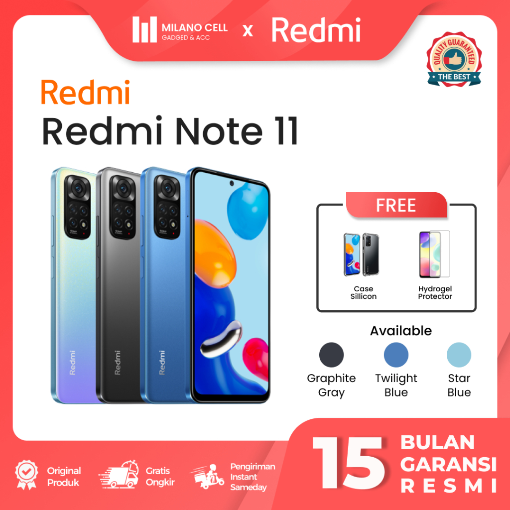 Xiaomi Redmi Note 11 4/128GB &amp; 6GB/128GB Garansi Resmi TAM
