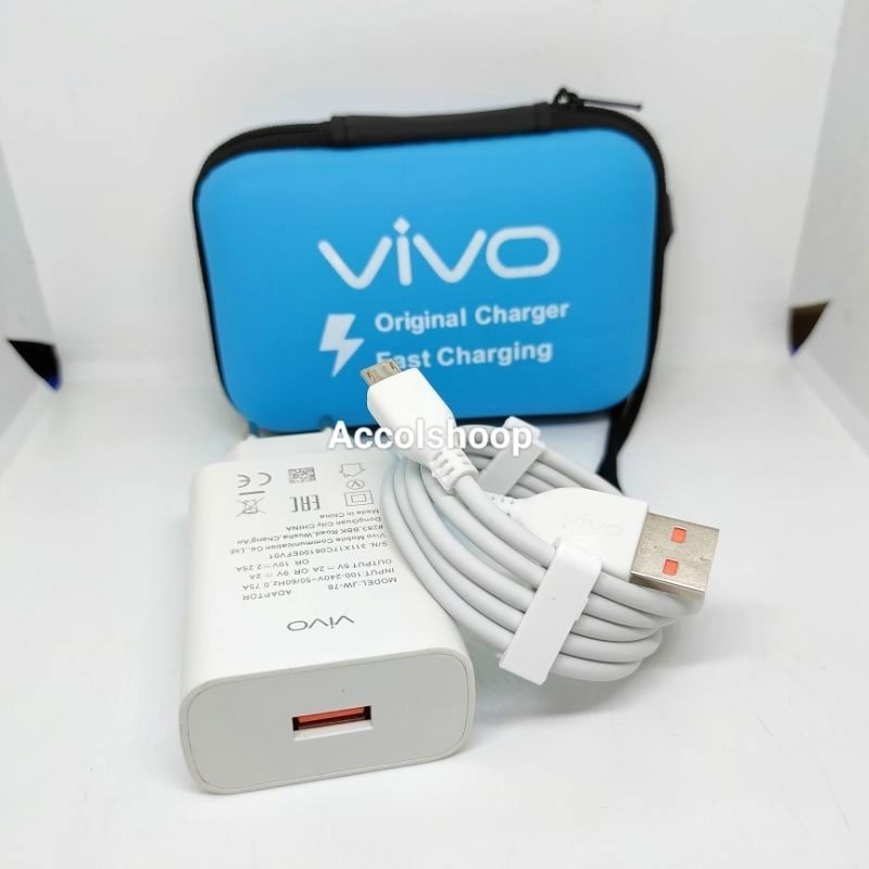 Charger Vivo Original Charger Fast Charging Kabel Micro Plus Dompet