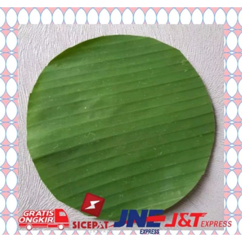 

Daun pisang bulat segar di ambil dadakan