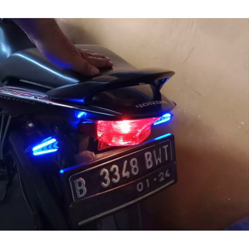 COD Sen Running LED Motor Panah 2 Sisi Sen Runing Vixion Cbr Cb Klx Xabre Taiger Scorpio DLL HARGA SEPASANG KIRI KANAN TERMURAH