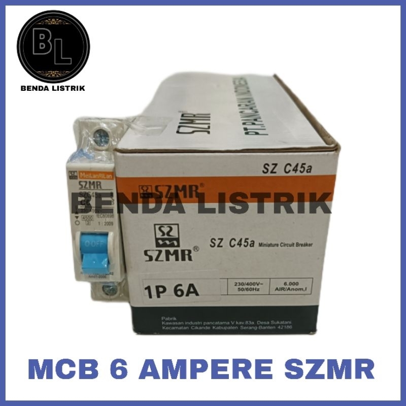 MCB Listrik 1 Phase 6a SZMR SNI