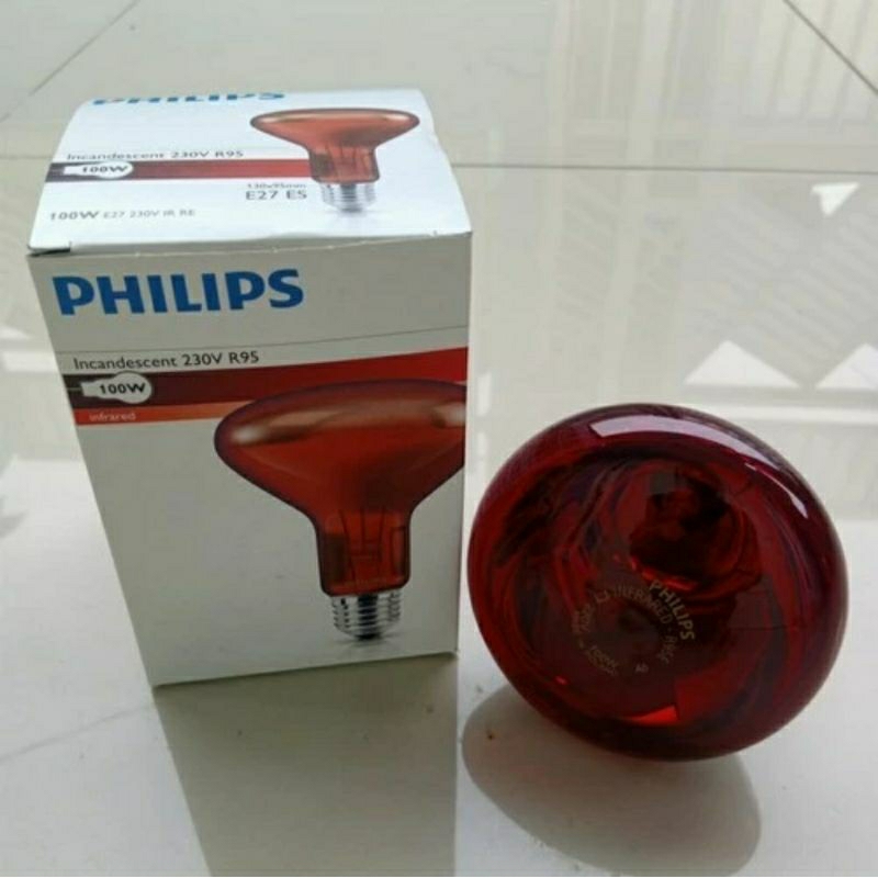 Lampu Infared terapi PHILIPS dan Tiang penyangga Bracket tiang duduk 1 SET Lampu Infra Merah 100W