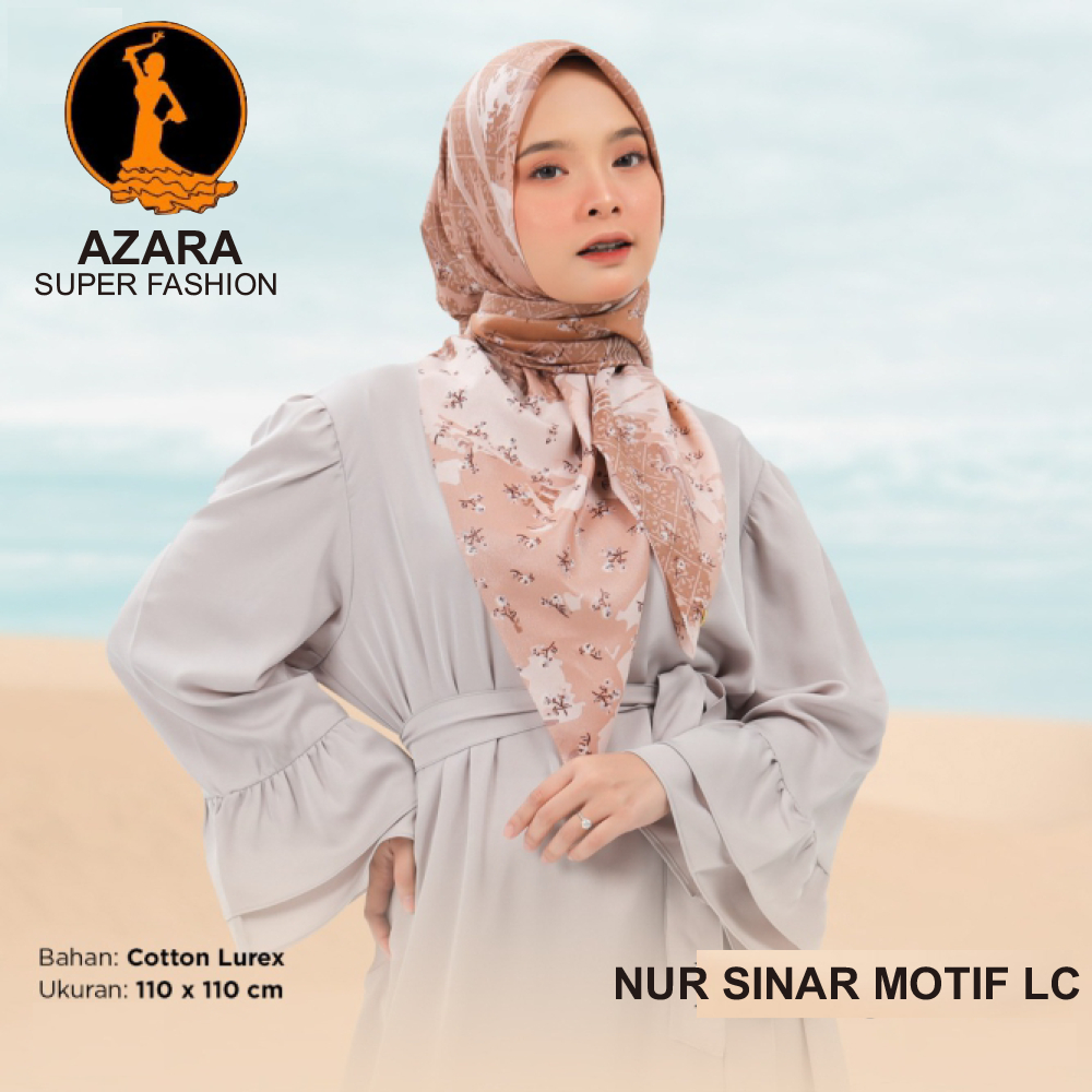 AZARA Hijab Segiempat Motif Nur Sinar / Luxury Print Lc